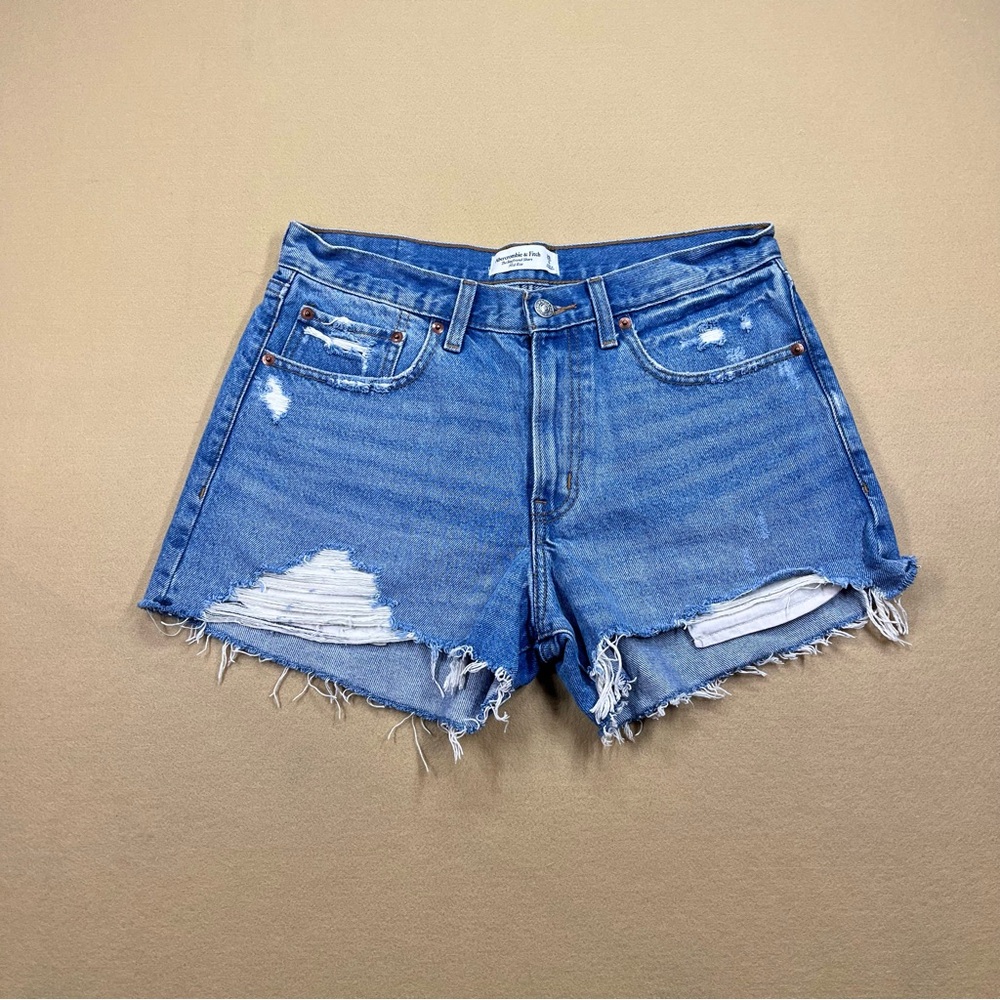 Abercrombie & Fitch Distressed Blue Denim Women's Shorts